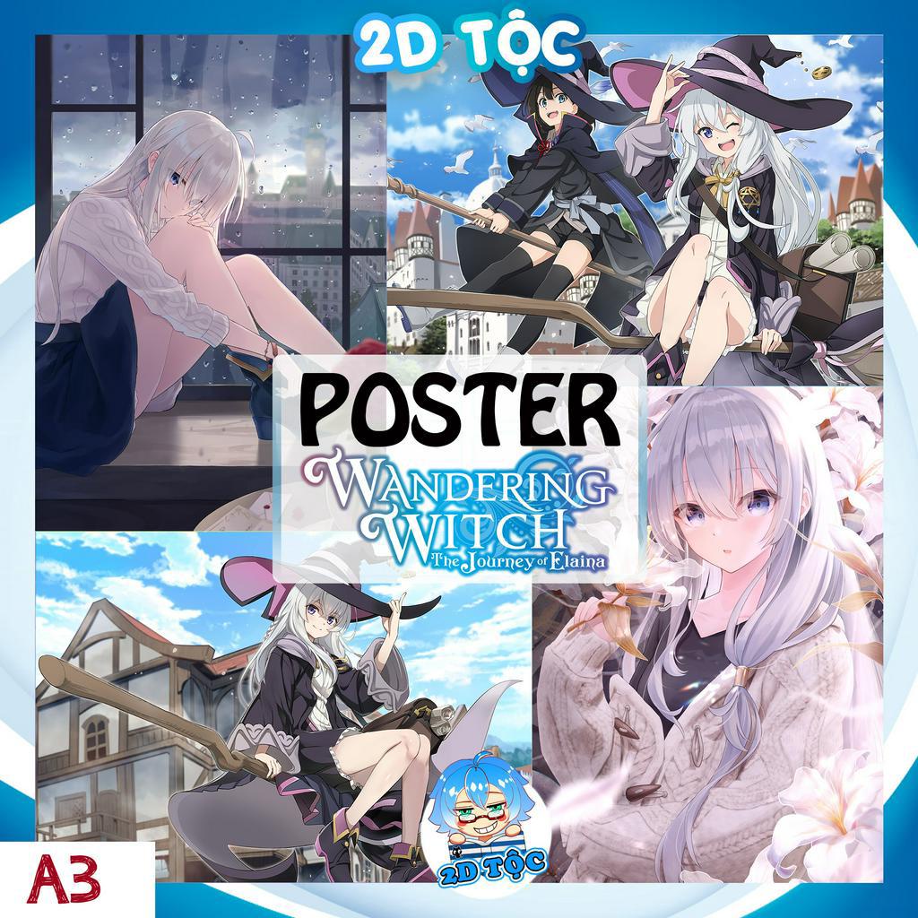 TRANH POSTER A3 Anime Manga Hành trình của Elaina Majo no Tabitabi (5) CHẤT LIỆU GIẤY CAO CẤP - 2D Tộc Shop