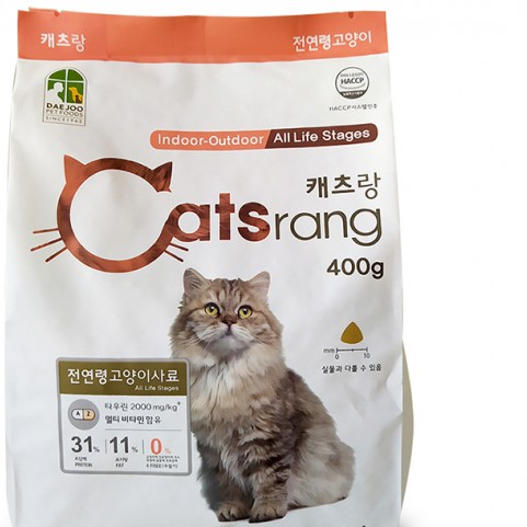 400gr&quot;THỨC ĂN HẠT CHO MÈO MỌI LỨA TUỔI CATSRANG  ☆☆☆☆☆điểm cộng khá lớn của sản phẩm là giảm mùi hôi của phân mèo. Tuyệt