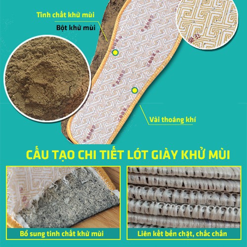 Lót Giày Khử Mùi Mồ Hôi, Thoáng Khí, Khử Mùi 4 Mùa Xuân Hè Thu Đông Giá Rẻ