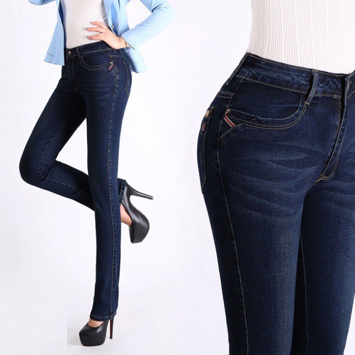 Quần jean lưng cao co giãn duyên dáng QJ-056i