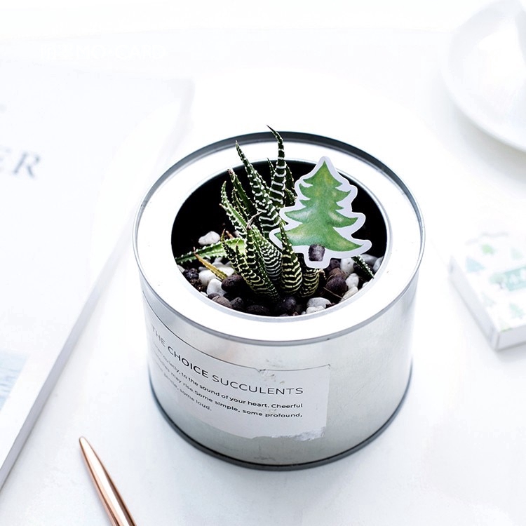 Set 45 sticker giấy họa tiết khu rừng mini dễ thương DIY