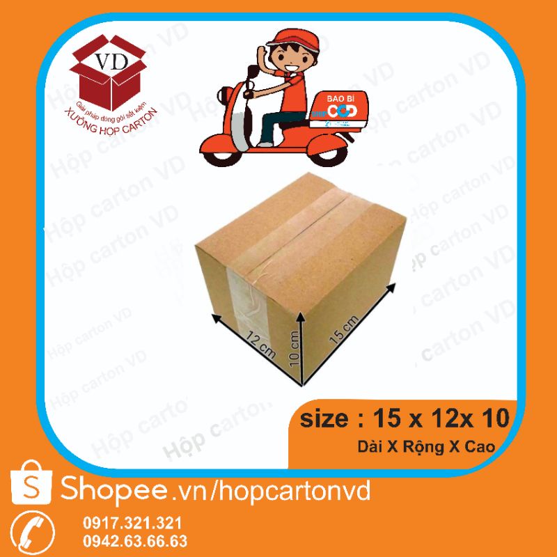 Hộp carton đóng hàng 15*12*10