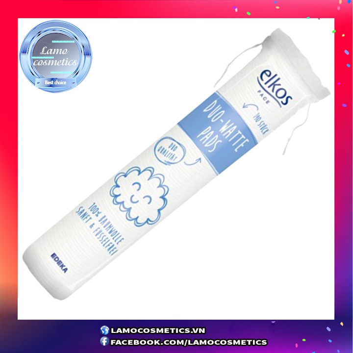 [MẪU MỚI] Bông Tẩy Trang Elkos 140 Miếng Đức