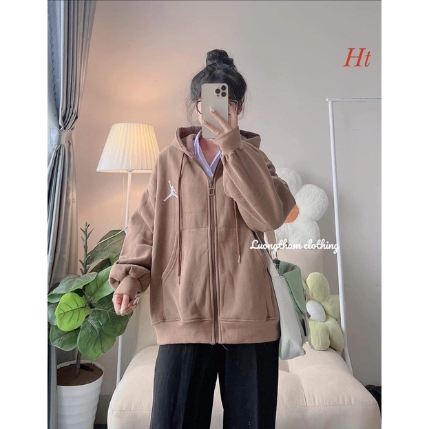 Áo khoác nỉ cotton logo người HT12