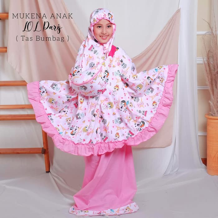 Mô Hình Nhân Vật Mukena Child Lol Girl Màu Hồng 1 2 3 4 5 6 7 8 9 10 11 12 Tuổi