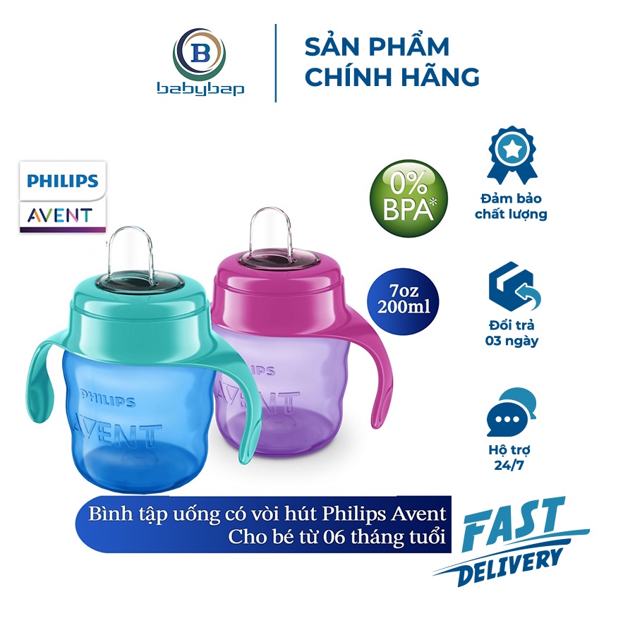 Bình Tập Uống Nhiều Màu 200ml Philips Avent Cho Trẻ Trên 6 Tháng Tuổi