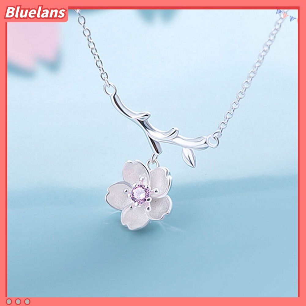 Vòng cổ Hợp Kim Mặt Hình Nhánh Cây Và Hoa Anh Đào Thanh Lịch