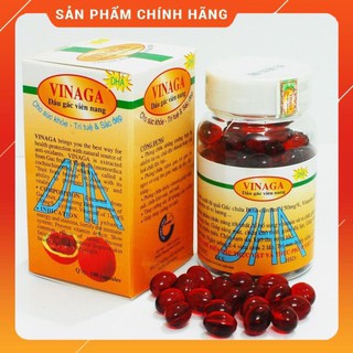 Dầu gấc viên nang VINAGA-DHA sáng mắt, đẹp da lọ 100 viên