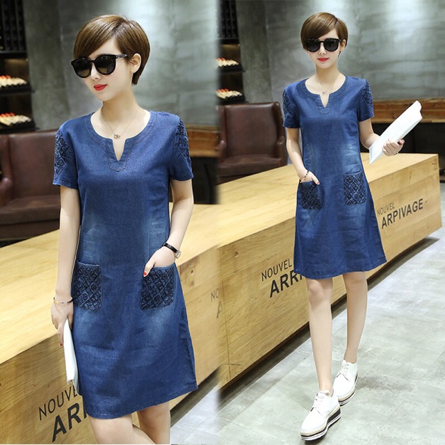 Đầm jean nữ cao cấp thiết thanh lịch NP406