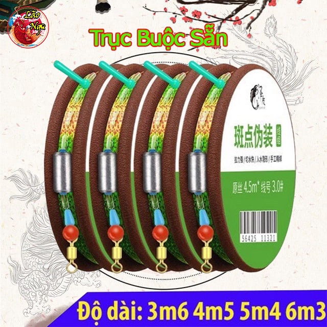 Bộ Dây Trục Câu Đơn Câu Đài Buộc Sẵn Cước Câu Cá Tàng Hình Đủ Kích Cỡ, Thẻo Câu Đa Năng - Lão Ngư