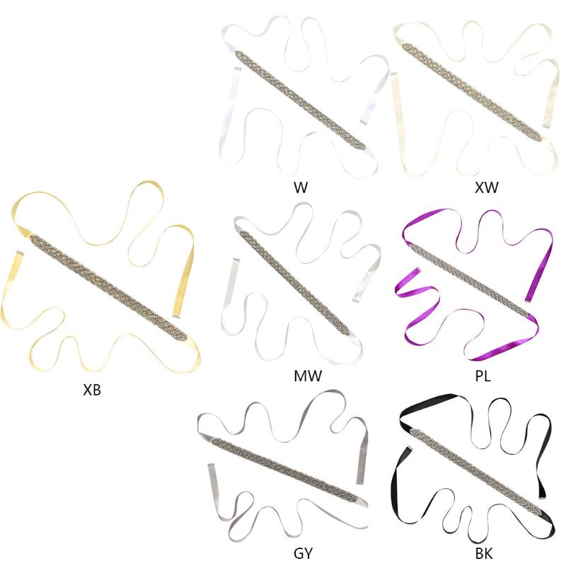 Dây Thắt Lưng Dài 270x2cm Đính Đá Lấp Lánh Cho Cô Dâu Ngày Cưới