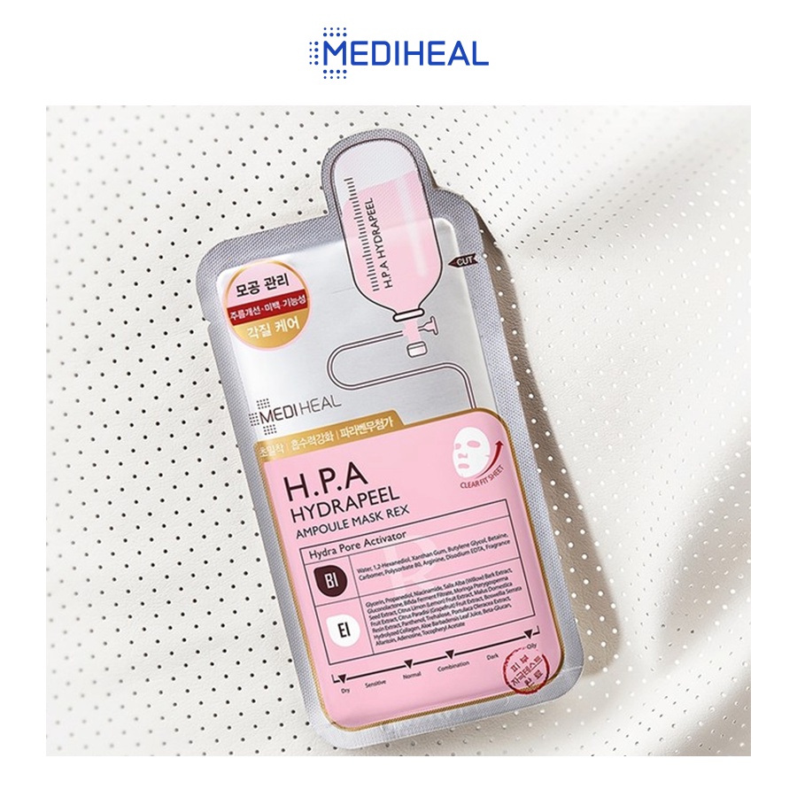 Mặt Nạ Tẩy Tế Bào Chết Se Khít Lỗ Chân Lông MEDIHEAL HPA Hydrapeel Ampoule Mask REX 25 ml