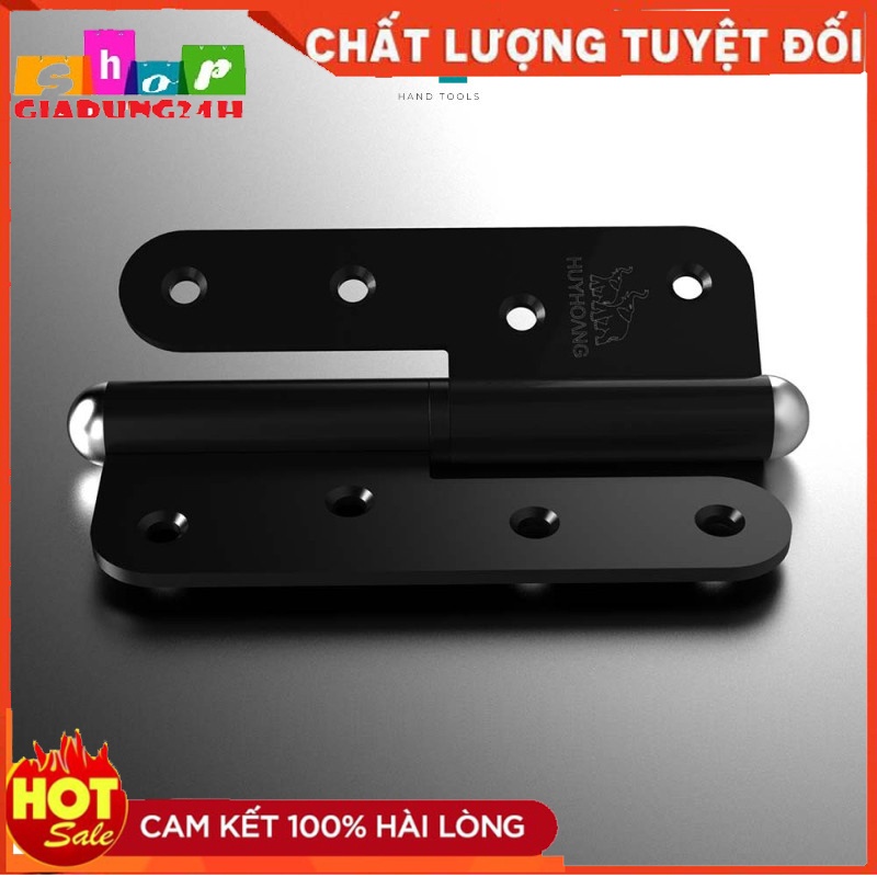 Bản lề cối inox Huy hoàng sơn đen 01, 04 cửa chính-Giadung24h