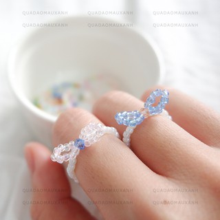 Nhẫn kiểu ribbon đáng yêu #bowie #quadaomauxanh