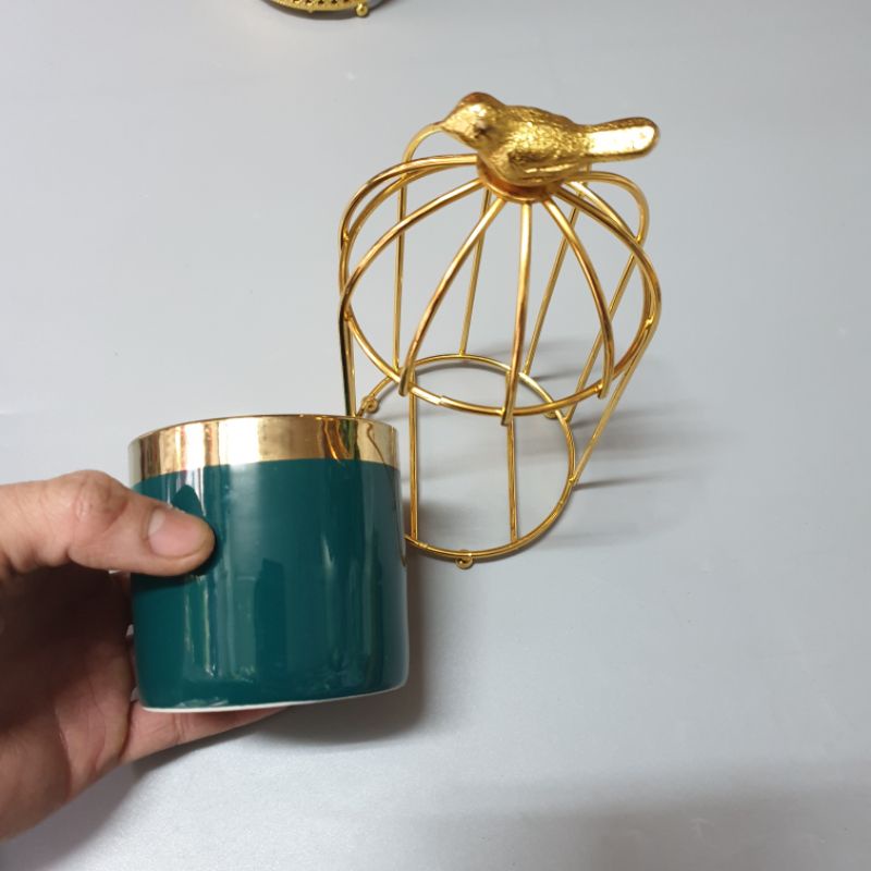 Ống cắm thìa dĩa mạ vàng cao cấp