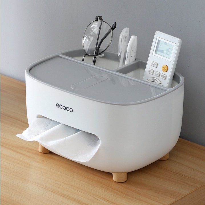 Hộp đụng giấy ăn đa năng, thông minh Ecoco chính hãng , hộp để bàn tiện lợi - E2009
