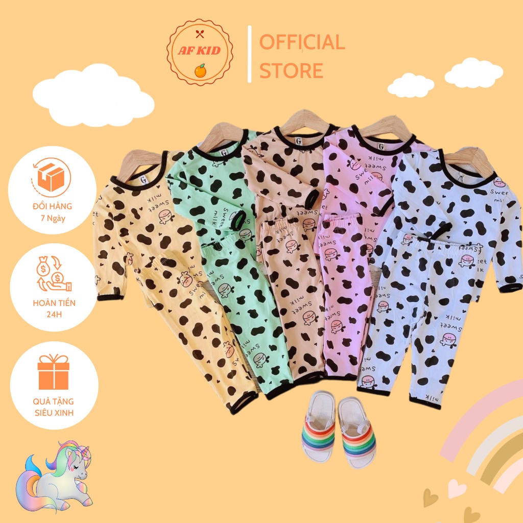 Bộ Thu Đông Minky Mom Cho Bé  Bộ BÒ SỮA Dài Tay Cho Bé Trai Bé Gái  Chất Cotton Cao Cấp Họa Tiết Thấm Hút Mồ Hôi Tốt