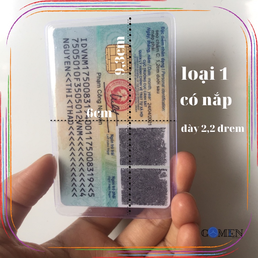 Vỏ bọc thẻ căn cước công dân,atm,bằng lái xe,thẻ sinh viên trong suốt