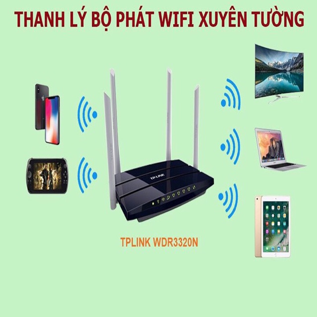 Thanh Lí Bộ Phát Wifi Tplink 4 râu Xuyên Tường | BigBuy360 - bigbuy360.vn