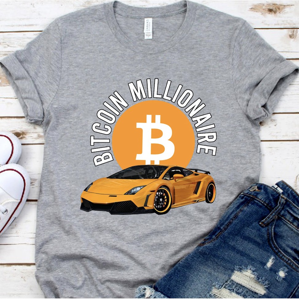 Siêu Sale Áo Thun Bitcoin Tiền Ảo Tiền Kỹ Thuật Số Kiểu Dáng Unisex