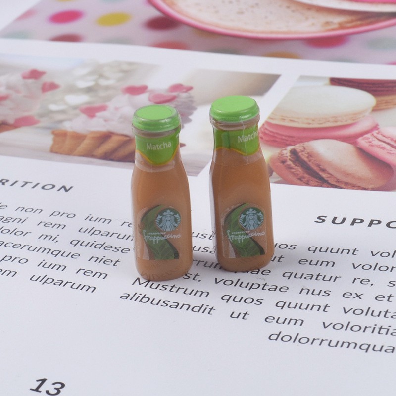 Charm set 05 Café Starbucks Đóng Chai Nhiên Nguyên Liệu Trang Trí Slime