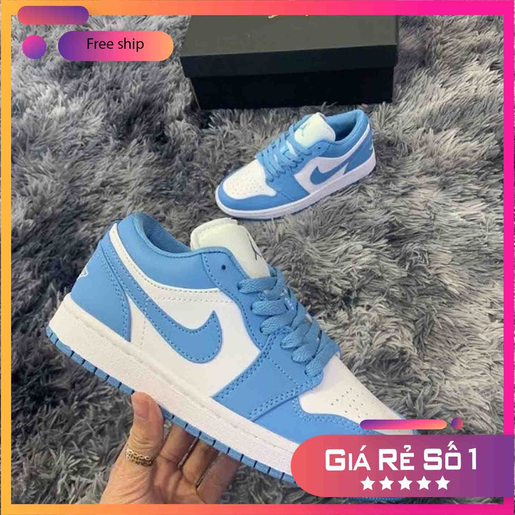 Giày Sneaker JD 1 màu xanh trắng thấp cổ nam nữ full box bill | BigBuy360 - bigbuy360.vn