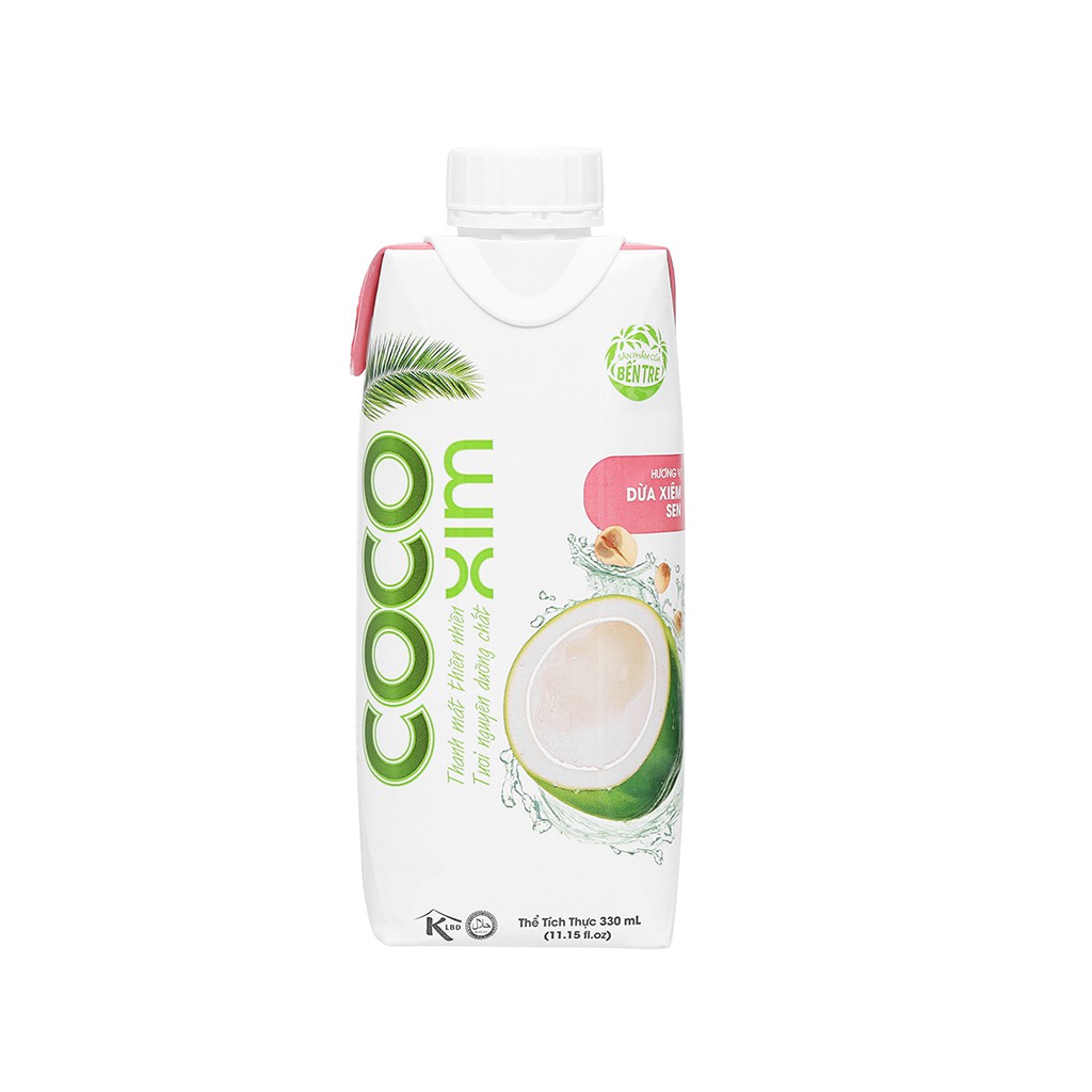 6 hộp nước dừa xiêm sen Cocoxim 330ml