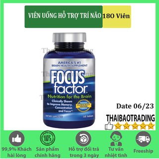 VIÊN UỐNG BỔ NÃO FOCUS FACTOR CHO NGƯỜI TRÊN 18 TUỔI , 180 VIÊN
