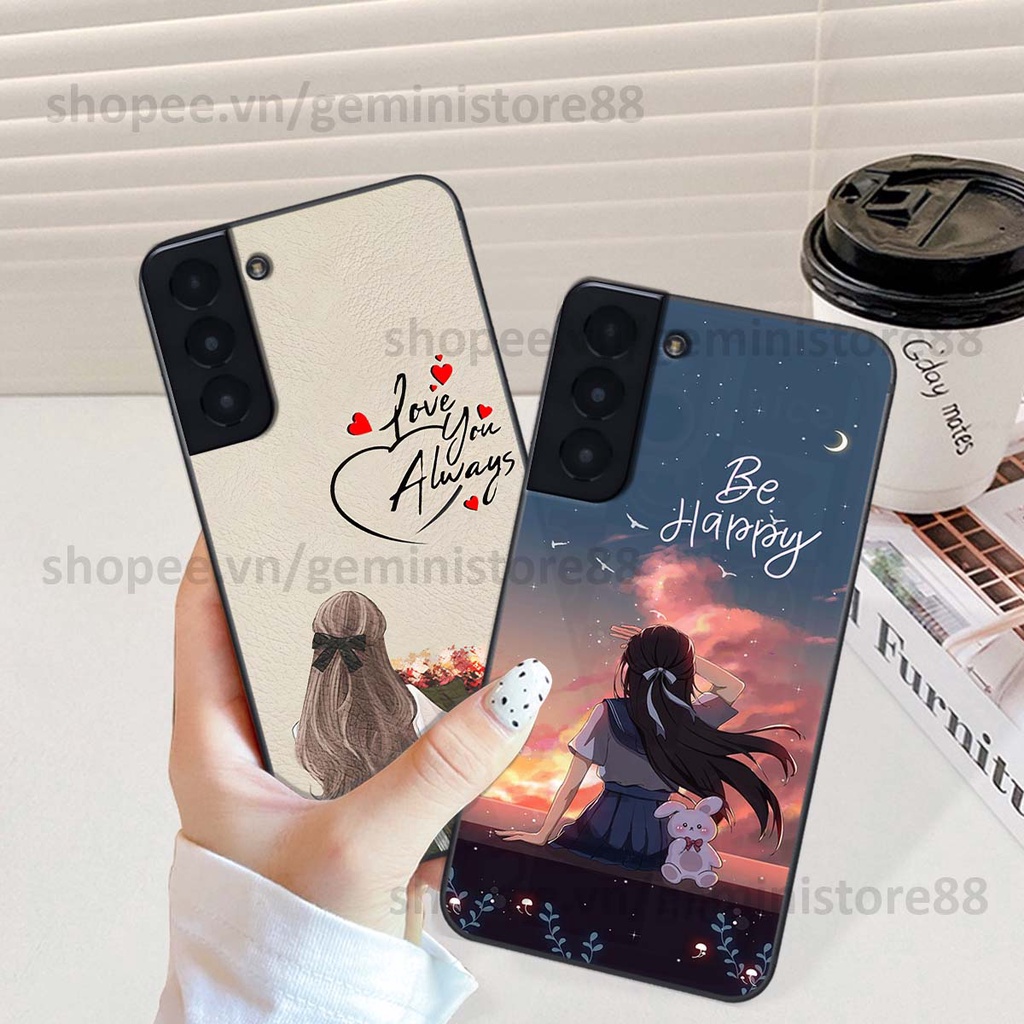 Ốp Samsung S21 / S21 FE / S21 Plus / S21+ in hình cô gái be happy trẻ trung cá tính năng động