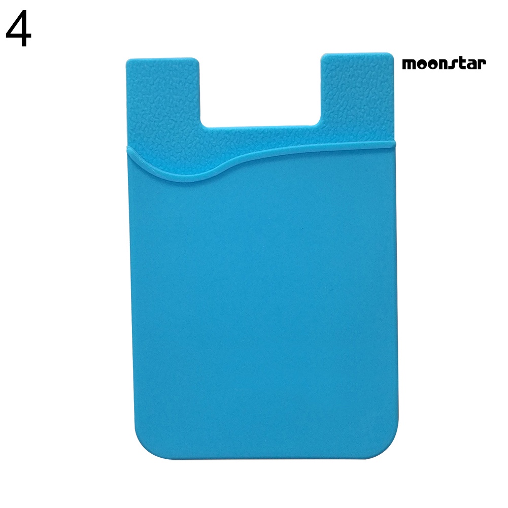 MNmoonstar Smart Silicone Mobile Phone Wallet Card Stick On Cash Credit Card Holder Pouch