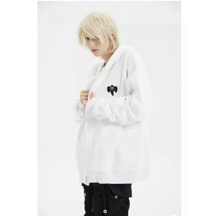 Áo Khoác Nỉ Nam Có Nón Dây Kéo Răng To Logo Thêu Form Rộng Mặc Thoải Mái [NEW UNISEX]