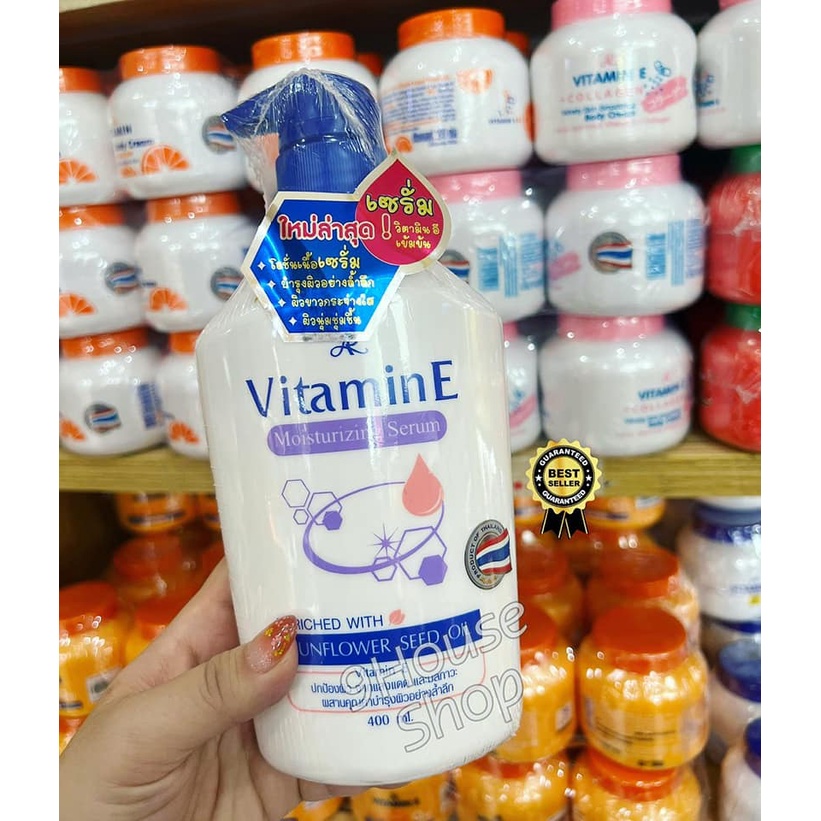 (400ml Có Vòi)  Chai Serum Dưỡng &amp; Cấp Ẩm Phục Hồi Da AR Vitamin E Moisturizing Serum Thái Lan