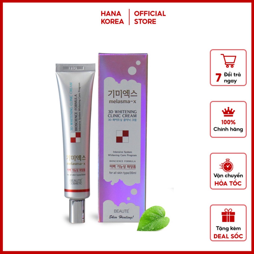 KEM GIẢM THÂM NÁM, tàn nhang Melasma-x 3D whitening clinic cream