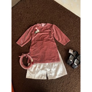 Set áo dài chấm bi
