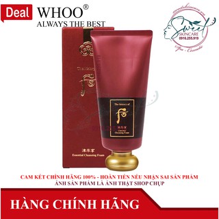 Sữa Rửa Mặt [whoo đỏ] Jinyulhyang Essential Cleansing Foam 180ml