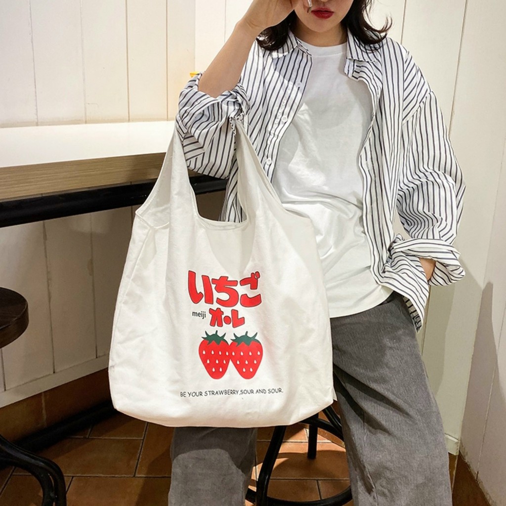 Tổng hợp mẫu túi vải canvas tote thời trang ulzzang hàn quốc