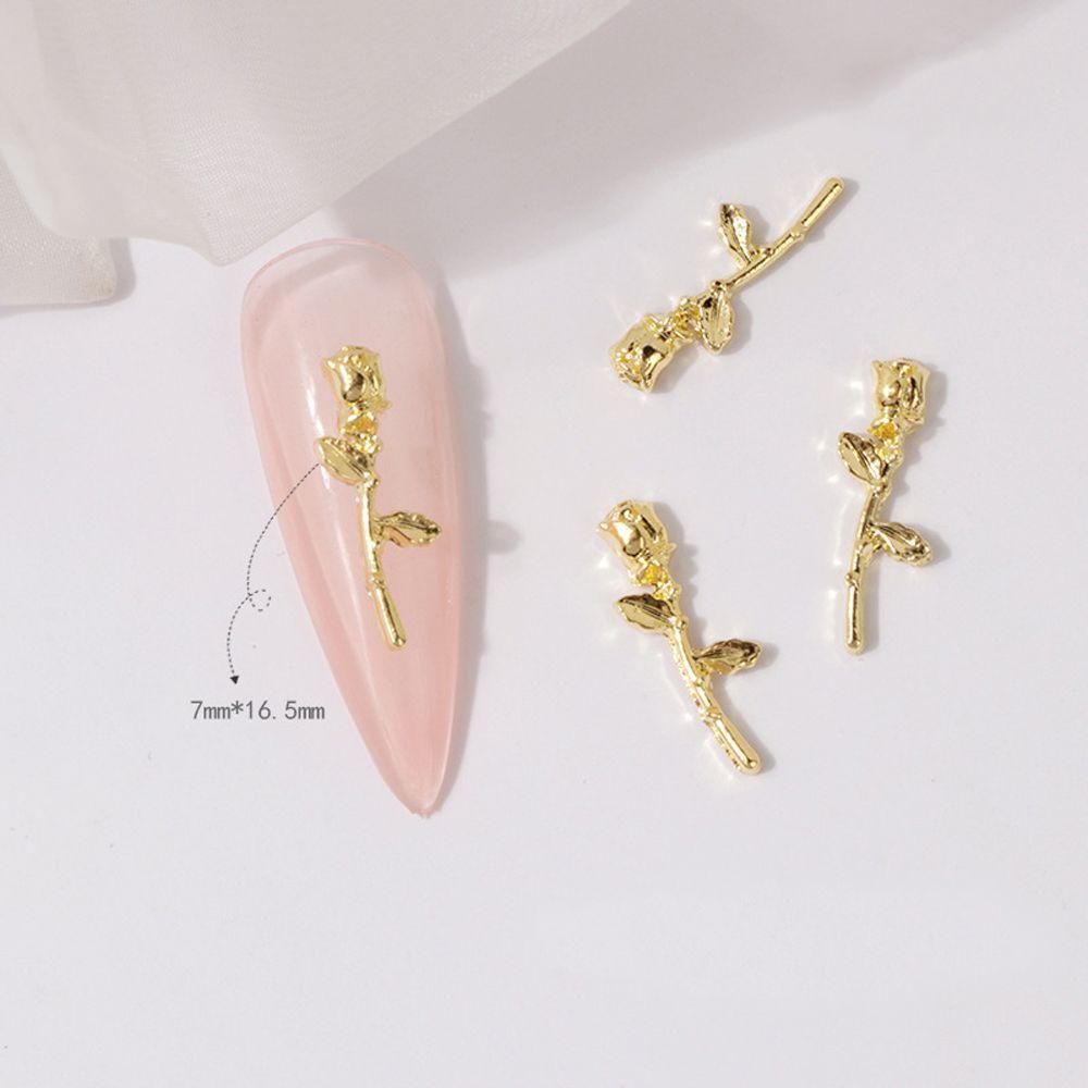 OCEANMAP Hoa 3D Lấp Lánh Trang Trí Móng Tay Thời Trang Vintage