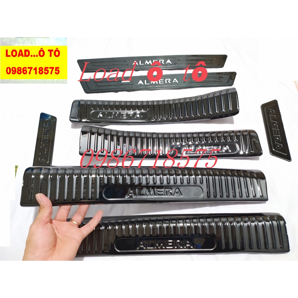 Ốp Bậc Chân, Nẹp Bước Chân Xe Nissan Almera 2023-2021 Mẫu Titan Cao Cấp