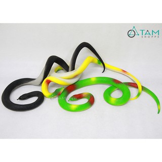 Con rắn giả cao su trang trí cỡ trung 100cm HLW-RAN-02 TAN