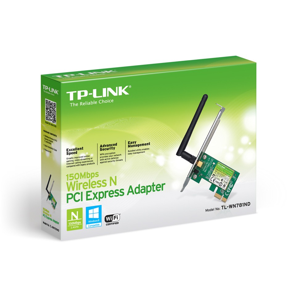 TP-Link PCI Express Adapter (Thu wifi) Chuẩn N 150Mbps TL-WN781ND - ChopperGaming