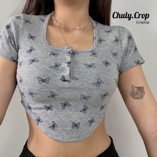 Áo Croptop Hack Eo Tôn Dáng. Croptop Họa Tiết Hoa Nhí Nhiều Màu Tôn Eo - Chuly