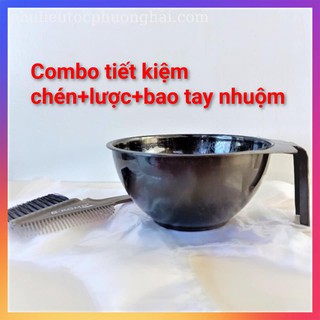 Combo Chén - Lược - Bao Tay Nhuộm Tóc