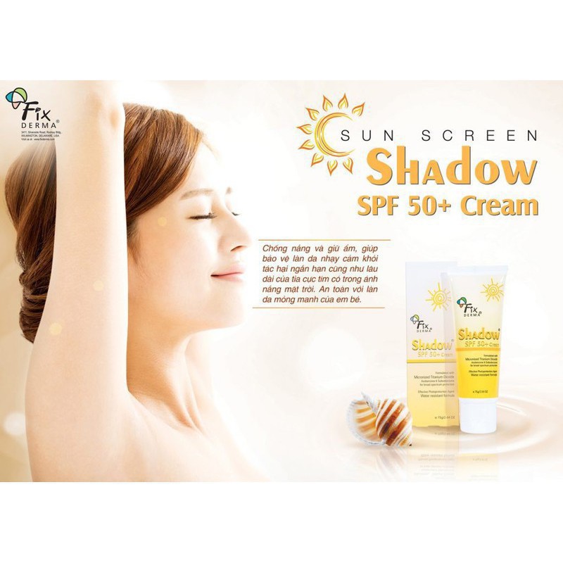 Kem chống nắng phổ rộng dịu nhẹ Fixderma Shadow SPF 50+ / SPF 30+