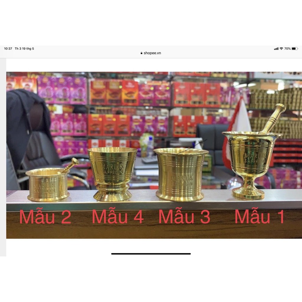 CỐI GIÃ SAFFRON - DỤNG CỤ NGHIỀN SAFFRON - NHỤY HOA NGHỆ TÂY