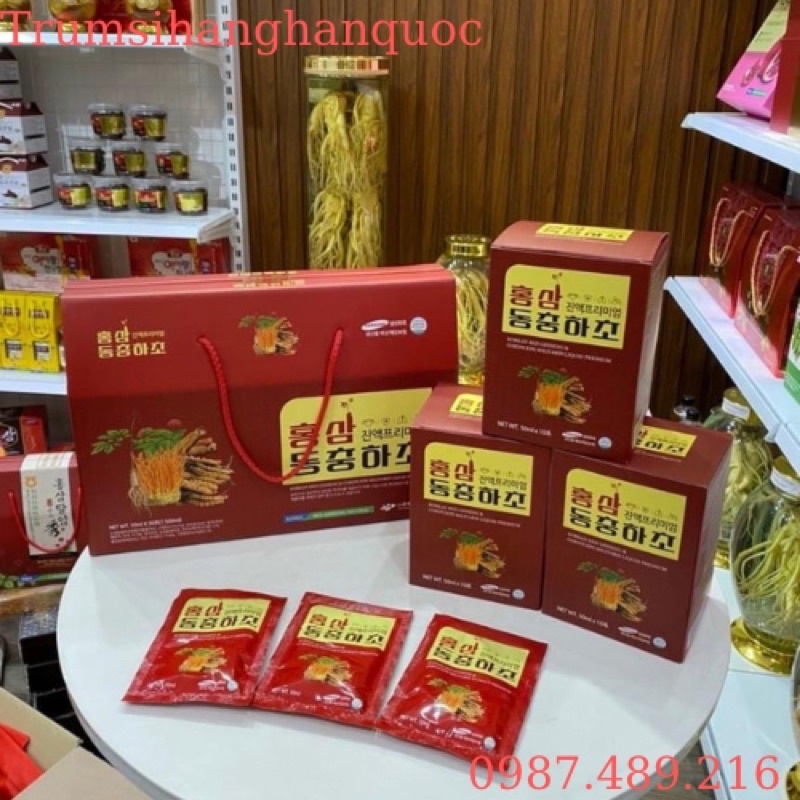 [HÀNG ĐỘC QUYỀN] Nước Hồng Sâm Đông Trùng Hạ Thảo, Hộp 30 Gói