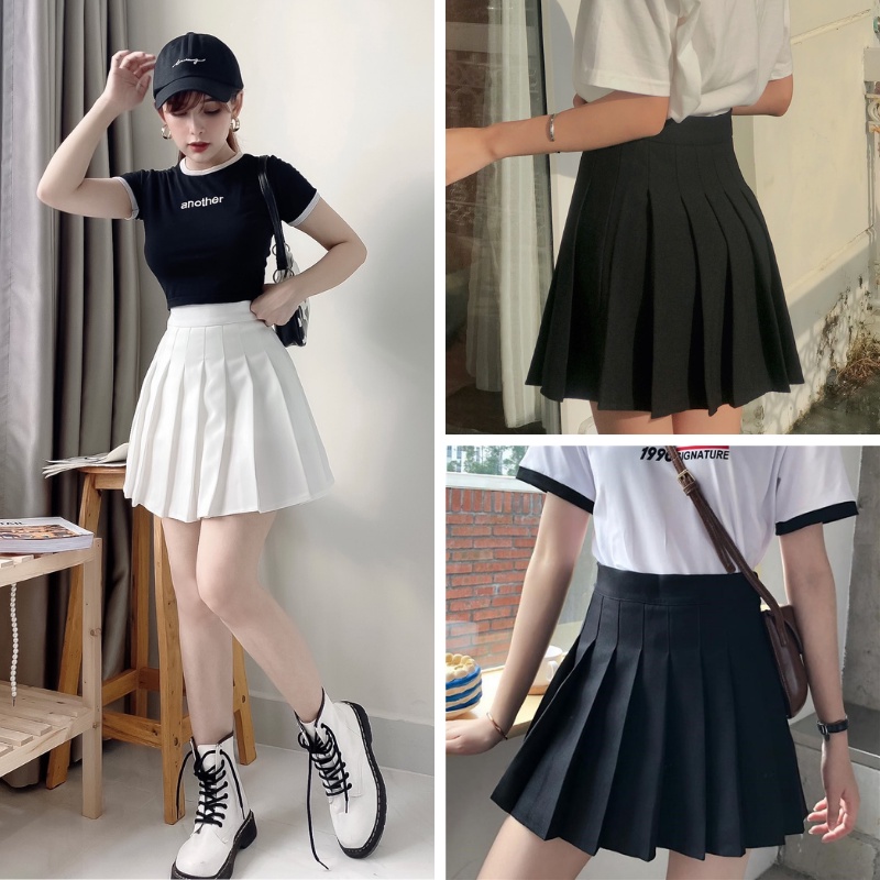 Chân váy tennis xếp ly dáng ngắn chữ A lưng cao chất vải cao cấp trẻ trung năng động có bigsize Mely Fashion CV01