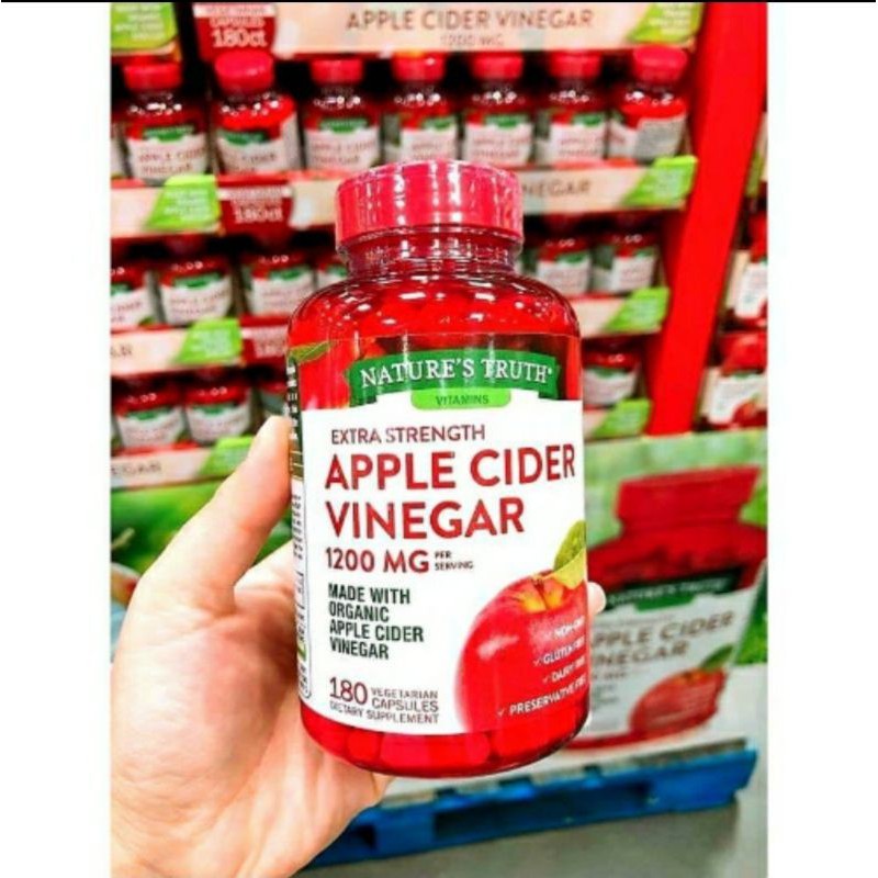 Apple Cider Vinegar Giấm Táo Giảm Cân 180 viên , Detox, Đẹp Da Cam Kết Chính Hãng