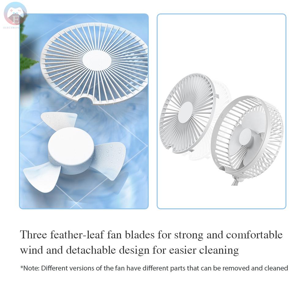 Ê Qualitell Stand Fan Folding 8” Portable Telescopic Floor/Desk Fan Pedestal Stand Up Fan w/3-Speed/Adjustable Height/Humidifer/7200mAh/Remote Control/Night Light for Courtyard Home Camping Office