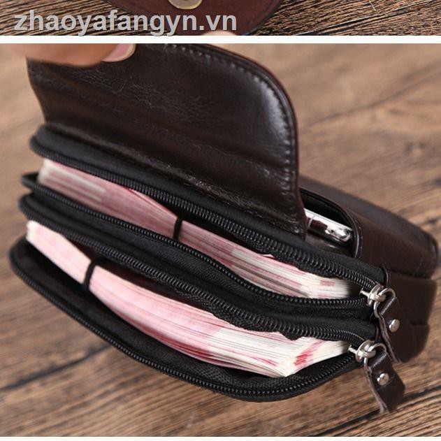 Túi da bò đeo thắt lưng đựng điện thoại tiện dụng cho nam