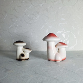 Tượng nấm mini gốm sứ Bát Tràng - làm mô hình trang trí tiểu cảnh, trang trí bể cá